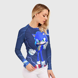 Рашгард женский SONIC СОНИК СИНИЙ ЁЖ Z, цвет: 3D-принт — фото 2