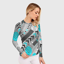 Рашгард женский Геометрическая форма, цвет: 3D-принт — фото 2