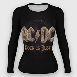 Рашгард женский ACDC Rock or Bust, цвет: 3D-принт