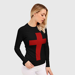 Рашгард женский Красный Крест, цвет: 3D-принт — фото 2