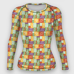 Женский рашгард Музыкальные Ноты