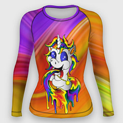 Рашгард женский Единорог Unicorn Rainbow Z, цвет: 3D-принт