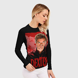 Рашгард женский Dexter Декстер портрет постер, цвет: 3D-принт — фото 2
