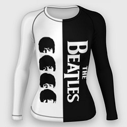 Рашгард женский The Beatles черно - белый партер, цвет: 3D-принт