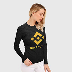 Рашгард женский БИНАНС ЛОГО CARBON BINANCE LOGO, цвет: 3D-принт — фото 2