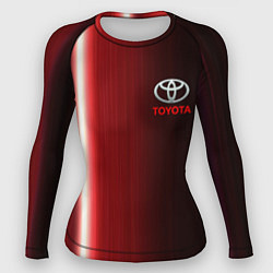 Рашгард женский Toyota В полоску, цвет: 3D-принт