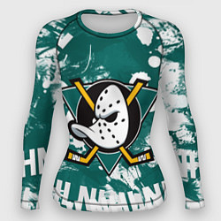 Рашгард женский Анахайм Дакс Anaheim Ducks, цвет: 3D-принт