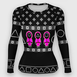 Рашгард женский Новогодний свитер Ojingeo geim, цвет: 3D-принт