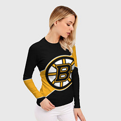 Рашгард женский Бостон Брюинз, Boston Bruins, цвет: 3D-принт — фото 2
