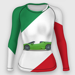 Рашгард женский Lamborghini Италия, цвет: 3D-принт