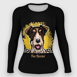 Рашгард женский Фокстерьер Fox terrier, цвет: 3D-принт