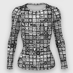 Женский рашгард Geometry Dash: BW Pattern