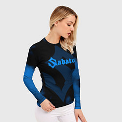 Рашгард женский Sabaton синий дым, цвет: 3D-принт — фото 2
