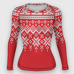 Рашгард женский Knitted Pattern, цвет: 3D-принт