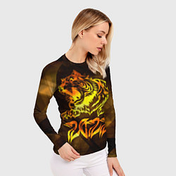 Рашгард женский Хищник Тигр 2022, цвет: 3D-принт — фото 2