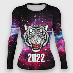 Женский рашгард ЧЁРНЫЙ ТИГР НОВЫЙ ГОД 2022 GRAY TIGER NEW YEAR