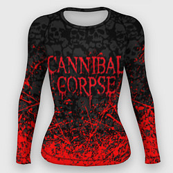 Женский рашгард CANNIBAL CORPSE, БРЫЗГИ КРАСОК ЧЕРЕПА