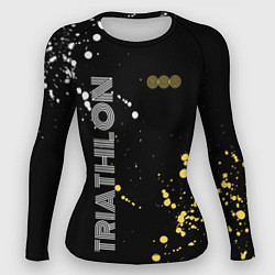 Рашгард женский Triathlon Триатлон, цвет: 3D-принт