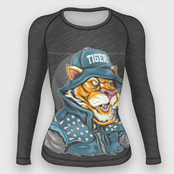 Рашгард женский Крутой тигр cool tiger, цвет: 3D-принт