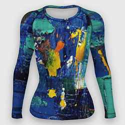 Рашгард женский КРАСКА PAINT, цвет: 3D-принт