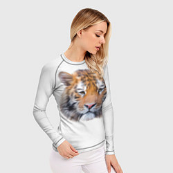 Рашгард женский Тигр рыжий полосатый, цвет: 3D-принт — фото 2