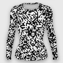 Рашгард женский Стиль QR код, цвет: 3D-принт