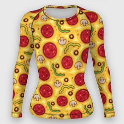 Рашгард женский Pizza salami, цвет: 3D-принт