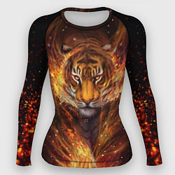 Рашгард женский Огненный тигр Сила огня, цвет: 3D-принт