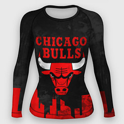 Рашгард женский Chicago Bulls, Чикаго Буллз Город, цвет: 3D-принт