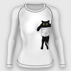 Рашгард женский Кот висит в кармане 3D, цвет: 3D-принт