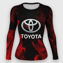 Рашгард женский Toyota Red Fire, цвет: 3D-принт