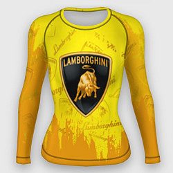 Женский рашгард Lamborghini pattern gold