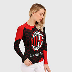 Рашгард женский МИЛАН AC Milan Соты, цвет: 3D-принт — фото 2