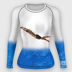 Рашгард женский Спортивное плавание Aqua sport, цвет: 3D-принт