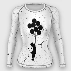 Женский рашгард Banksy - Бэнкси девочка с воздушными шарами
