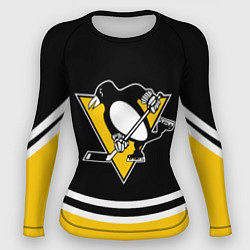 Рашгард женский Pittsburgh Penguins Питтсбург Пингвинз, цвет: 3D-принт