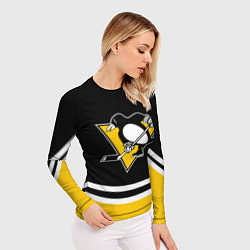 Рашгард женский Pittsburgh Penguins Питтсбург Пингвинз, цвет: 3D-принт — фото 2