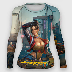 Рашгард женский Panam Cyberpunk2077 18, цвет: 3D-принт