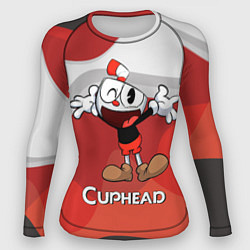 Женский рашгард Cuphead веселая красная чашечка