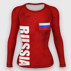 Рашгард женский RUSSIA - RED EDITION - SPORTWEAR, цвет: 3D-принт