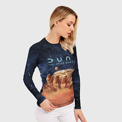 Рашгард женский Dune: Spice Wars песчаные дюны и рука с базой, цвет: 3D-принт — фото 2