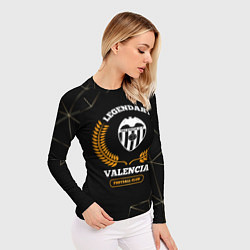 Рашгард женский Лого Valencia и надпись Legendary Football Club на, цвет: 3D-принт — фото 2