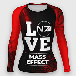 Рашгард женский Mass Effect Love Классика, цвет: 3D-принт