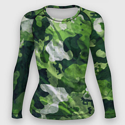 Рашгард женский Camouflage Pattern Камуфляж Паттерн, цвет: 3D-принт