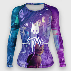 Рашгард женский Stray: Viloet Logo, цвет: 3D-принт