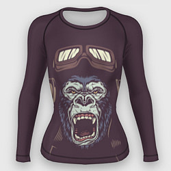 Рашгард женский Орущая горилла, цвет: 3D-принт