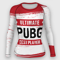 Рашгард женский PUBG: красные таблички Best Player и Ultimate, цвет: 3D-принт