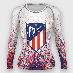 Женский рашгард Atletico madrid logo брызги красок