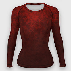 Рашгард женский Мраморный красно-черный градиент, цвет: 3D-принт