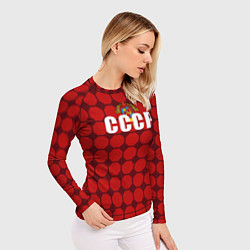 Рашгард женский Футбольная форма СССР, цвет: 3D-принт — фото 2